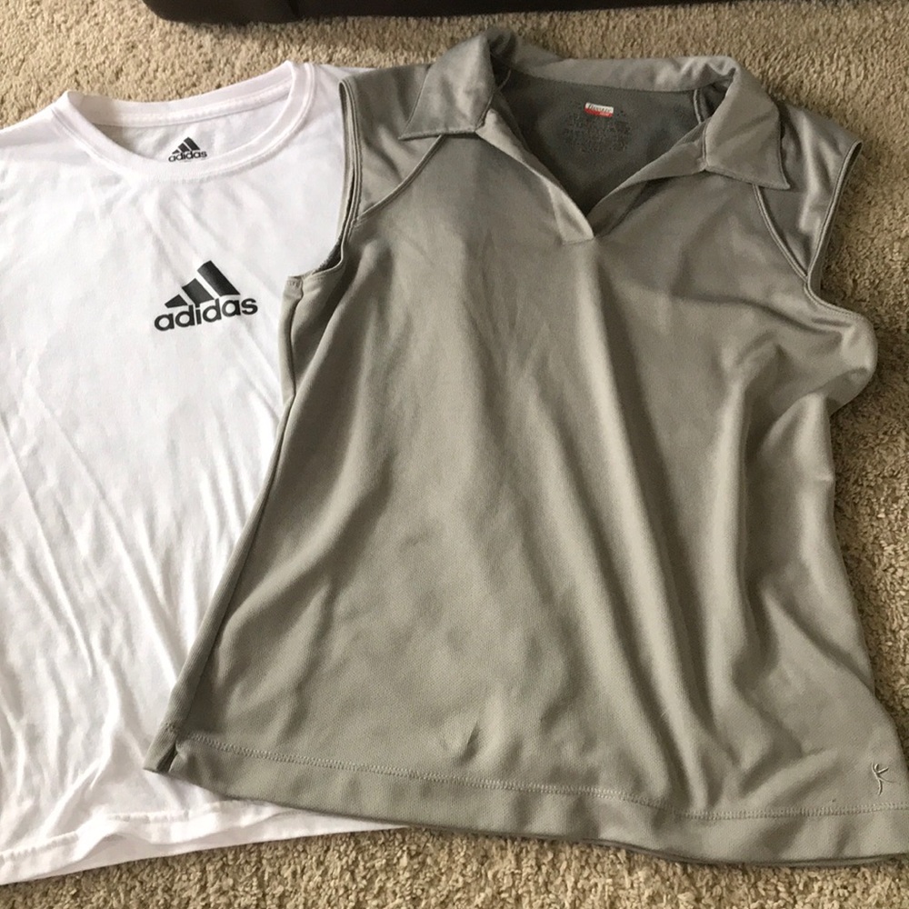 2 workout tops. Size medium.